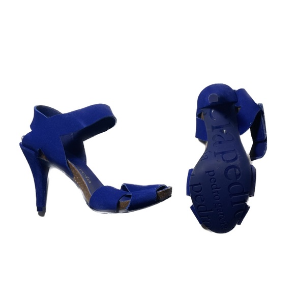 Pedro GarciaYaniz Cutout Suede Sandal Electric Heel Shoe Sz 35.5